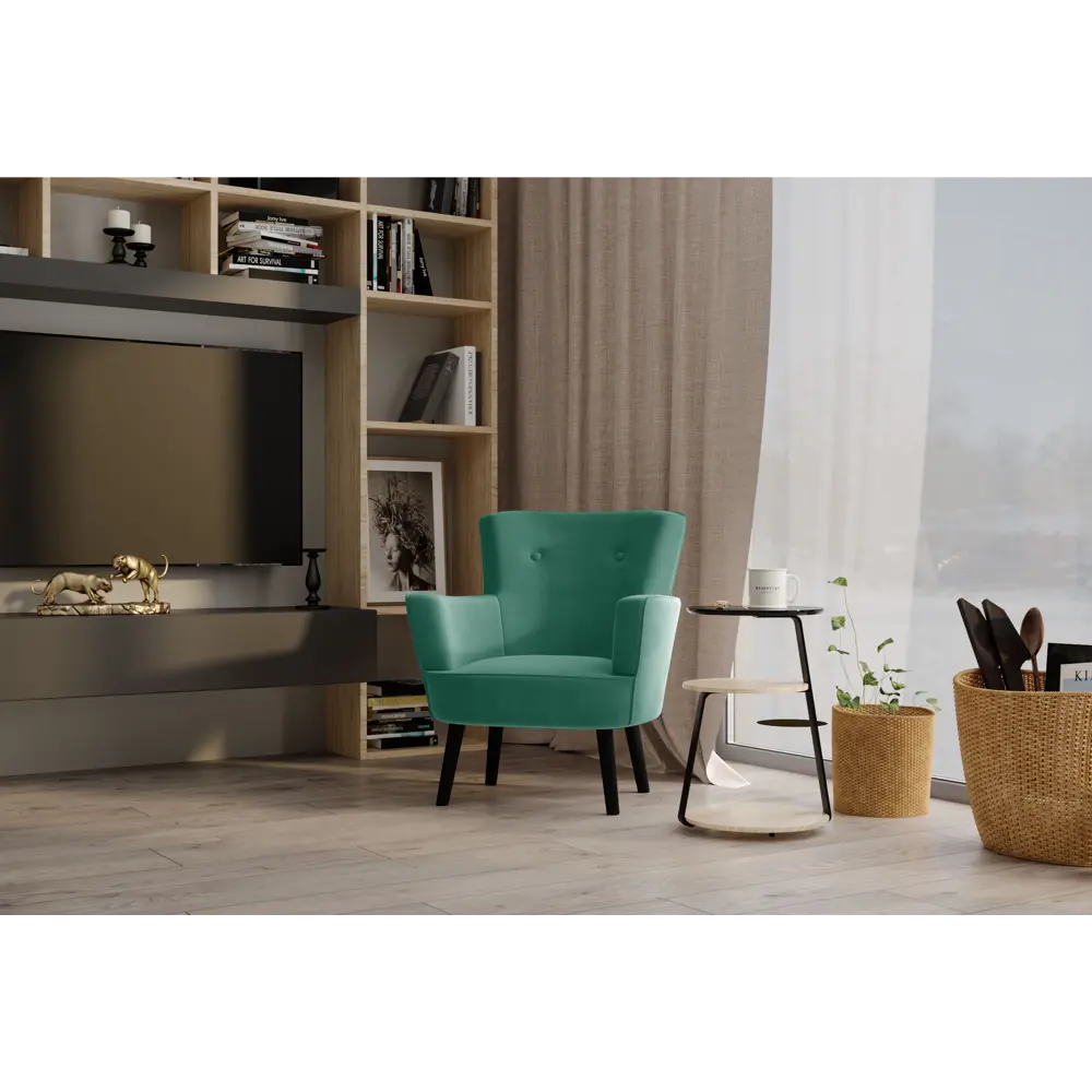Кресло полиэстер Seasons Вилли 77x86x76 см цвет зеленый 85151529 STLM-2175869  - Вид №2