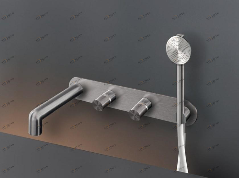 Ceadesign Смеситель для ванны настенный из нержавеющей стали с ручным душем Cartesio Car 51y