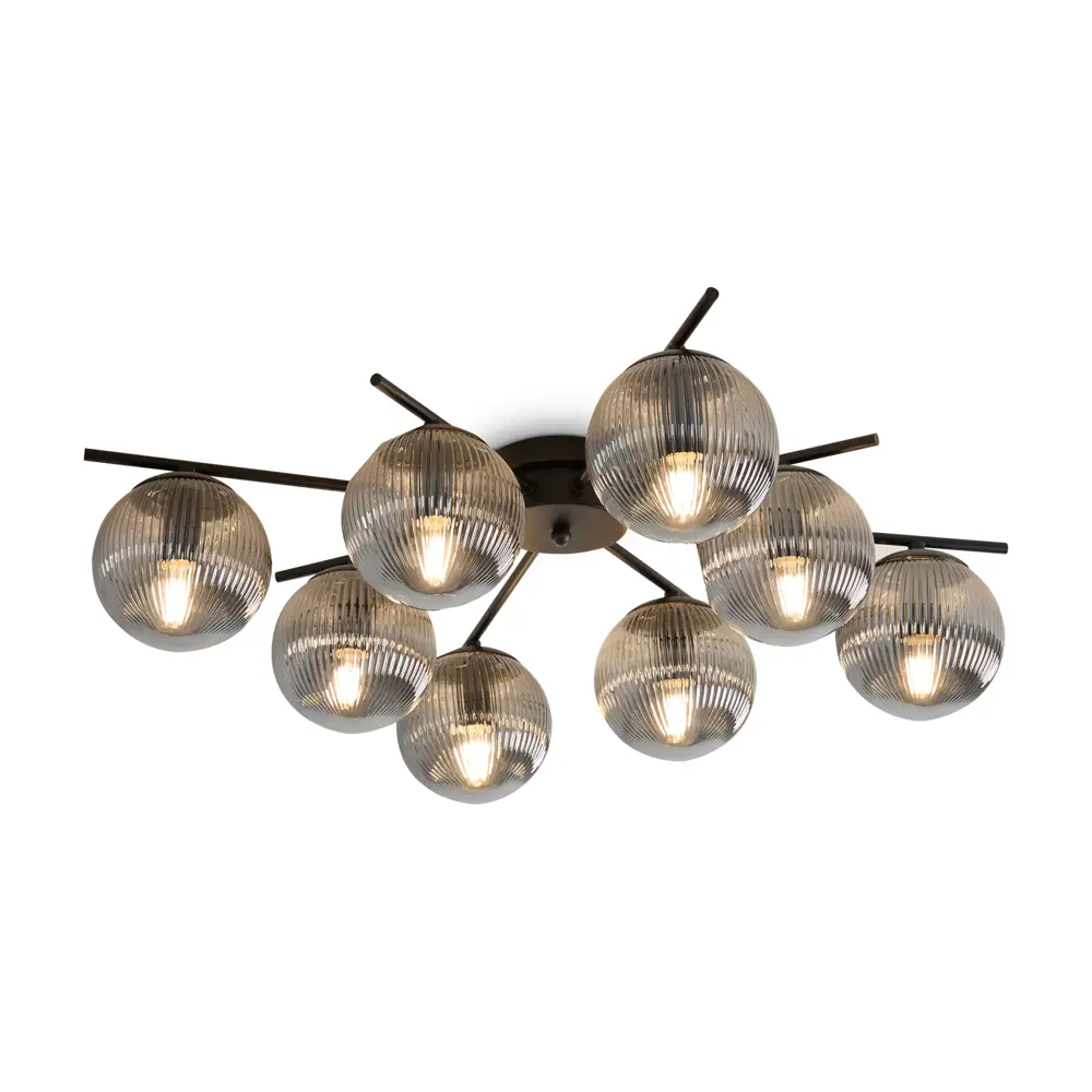 Люстра Freya Ava: 8-рожковая черная с шароподобными плафонами 89426753 STLM-1571566 - Вид №7