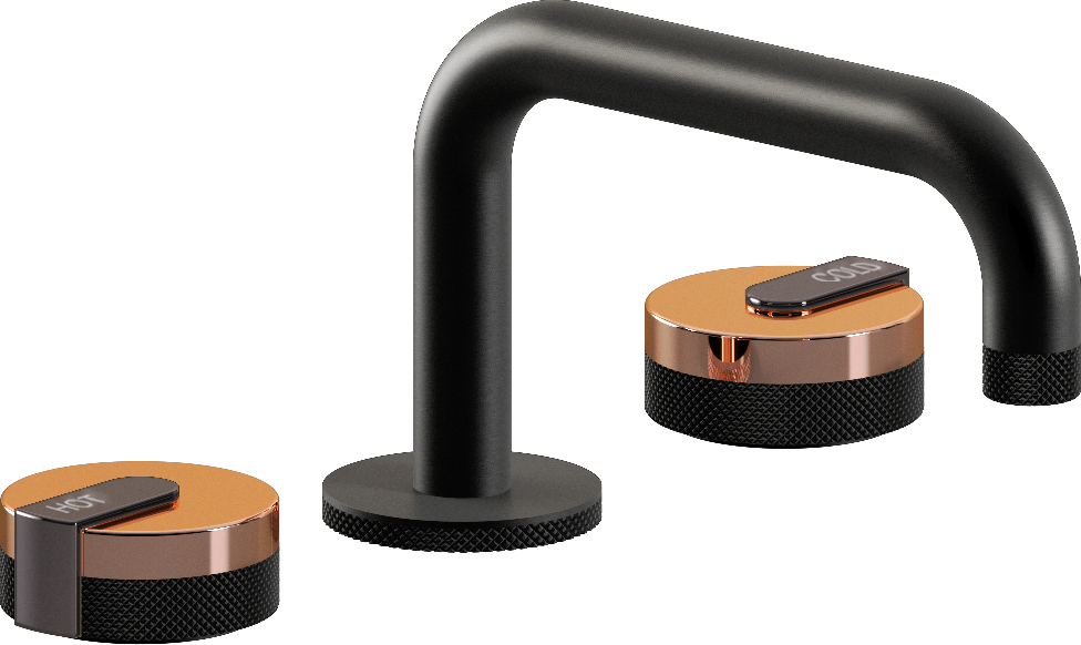 E-11510-R1RG-L1OX-MBK Смеситель для умывальника на 3 отвертия GRAFF MOD+