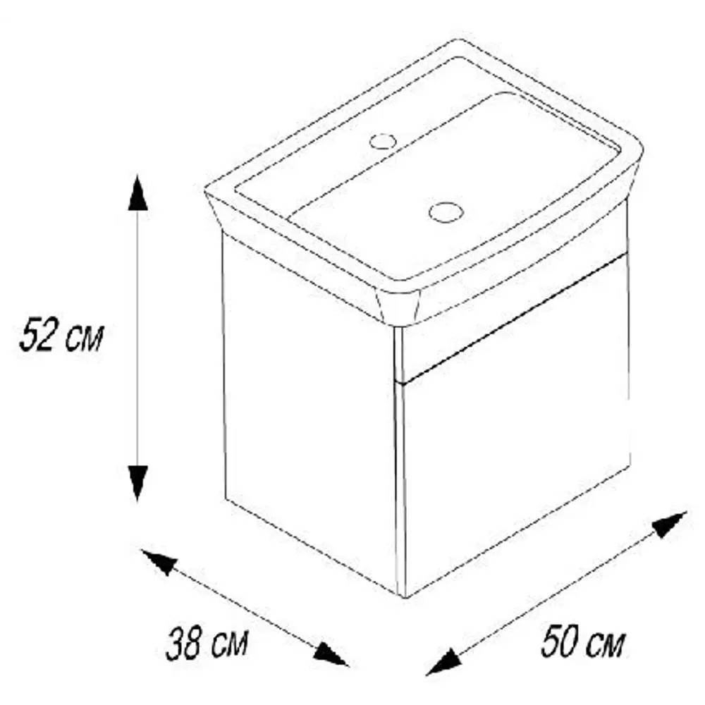 Тумба под раковину подвесная Aquaton «Поль» 45 см цвет белый глянец АКВАТОН STLM-2200443 - Вид №4