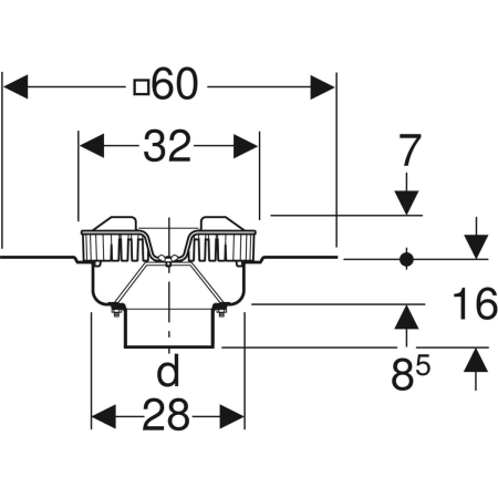 GEBERIT 359.347.00.1 Воронка Geberit Pluvia с соединительным фартуком  - Вид №2