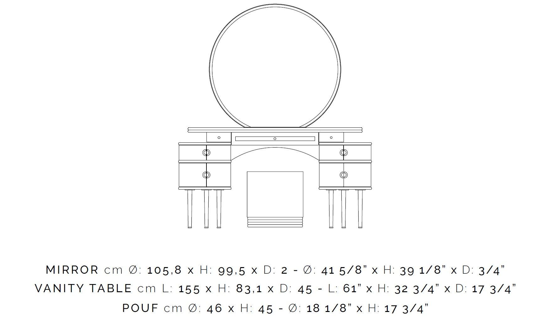 Мобильный туалетный столик Devon&Devon Zelda ARCH-00111923 - Вид №14