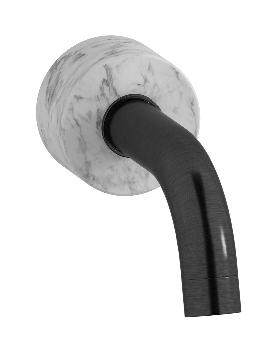 Настенный излив для ванны WE ARE IB mr327cs_1 Brushed Black Chrome Marmo