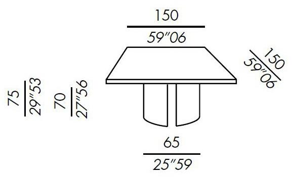 Meridiani Квадратный деревянный обеденный стол Gong sun-id-1352416 - Вид №5