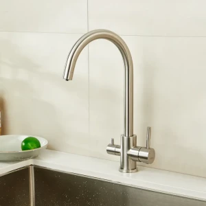 Смеситель для кухни Haiba с поворотным изливом и сатинированным покрытием 89396810