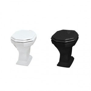 68710 Приставной унитаз напольный ЧерныйБелый Horus  Франция