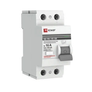 УЗО EKF ВД-100 2P 16 А 30 мА 4.5 кА АС elcb-2-16-30-em-pro 82423019 STLM-2174261