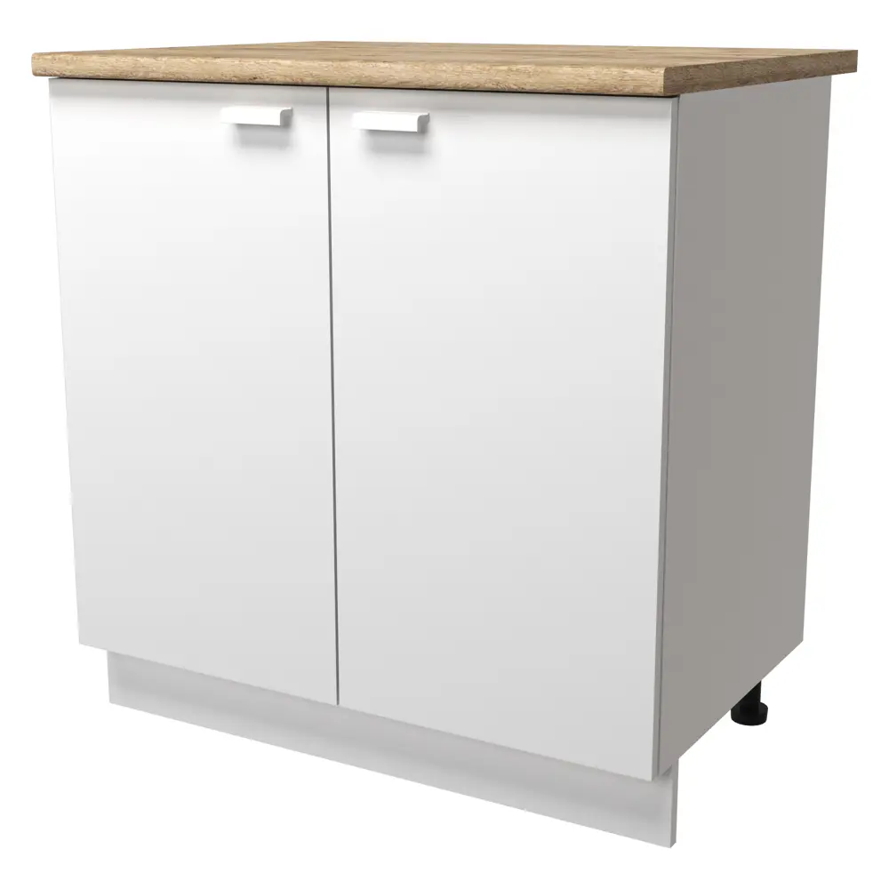 Кухонный шкаф напольный Изида 80x86x56 см ЛДСП цвет белый Santreyd STLM-2185617 - Вид №1