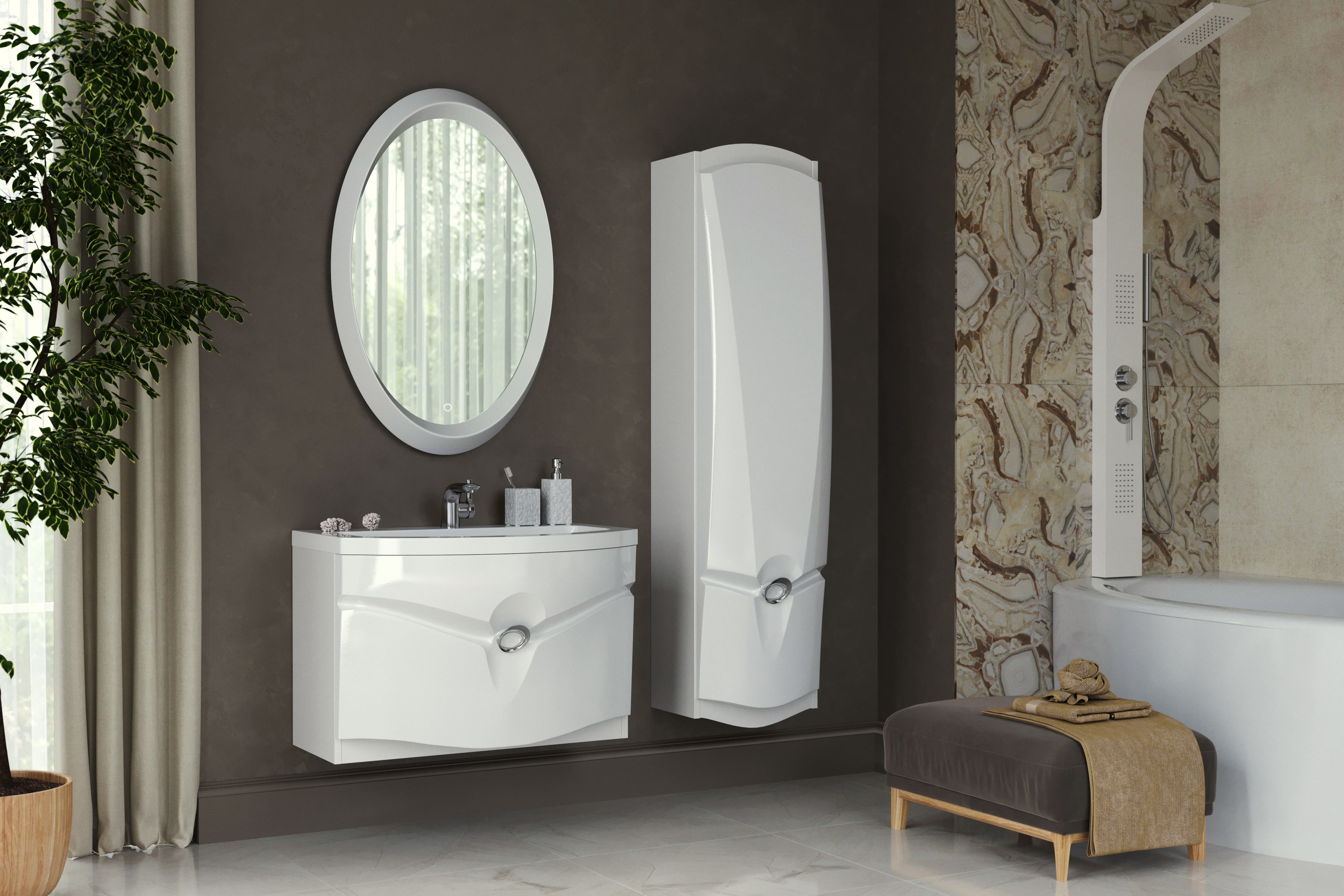 У51939 Зеркало Cloud 60*90 Light, с подогревом 1 Marka Cloud