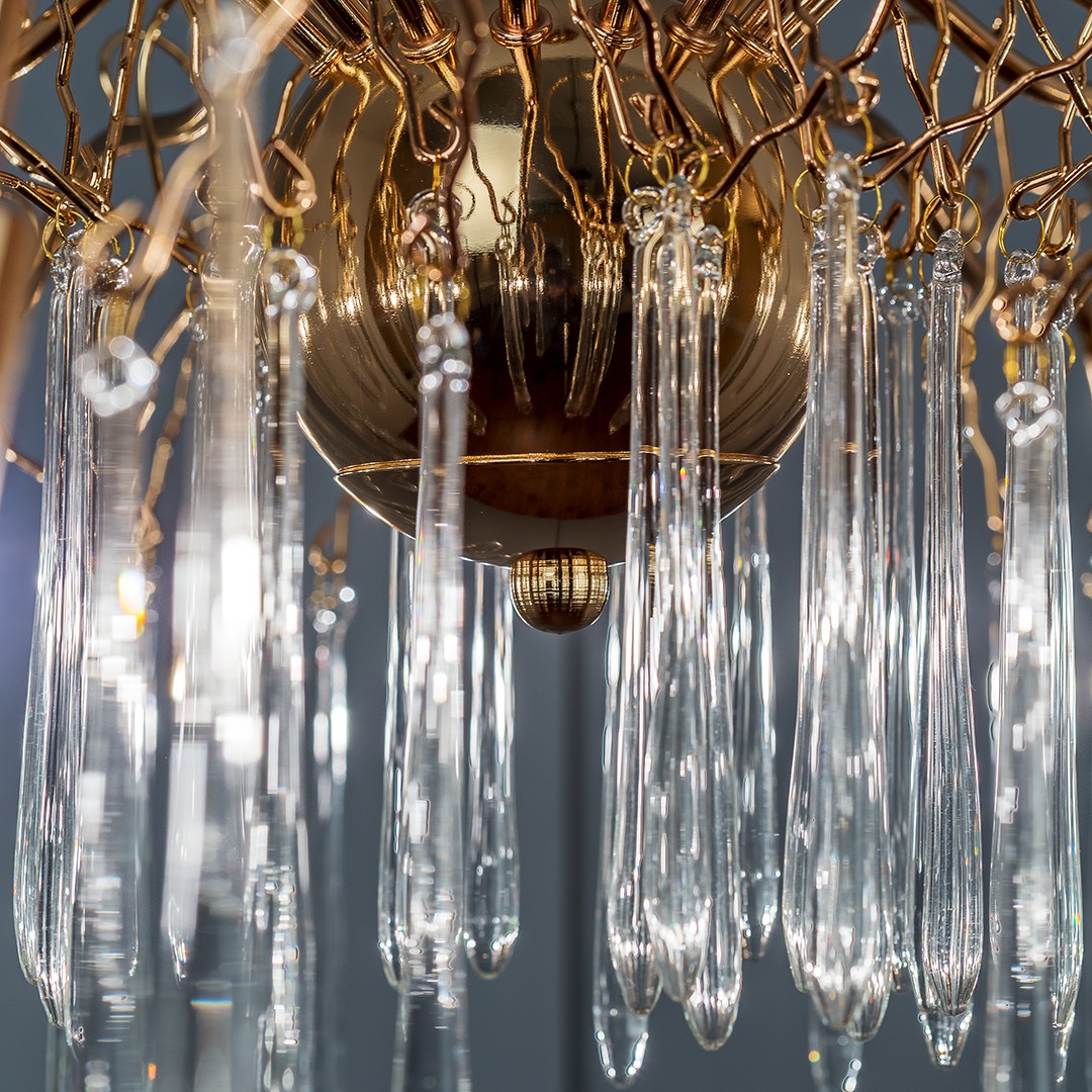 Frezia Light 1005/10 A золотая подвесная люстра на 10 лампочек 117640 - Вид №3