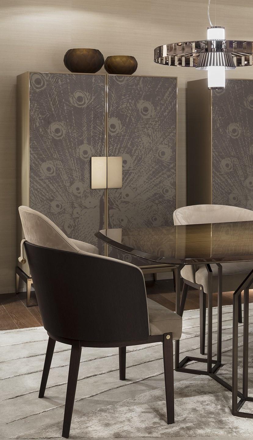 Paolo Castelli Лакированный буфет из мдф и сатинированного стекла Peacock sun-id-1445408 - Вид №6