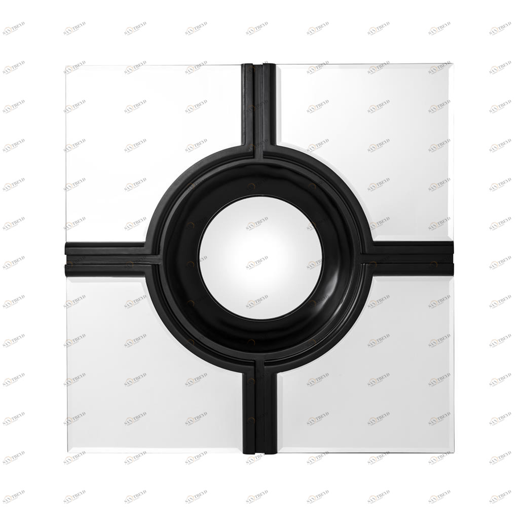 Зеркало квадратное черное с декором Jagger от Eichholtz EICHHOLTZ ДИЗАЙНЕРСКИЕ 247191 Черный 