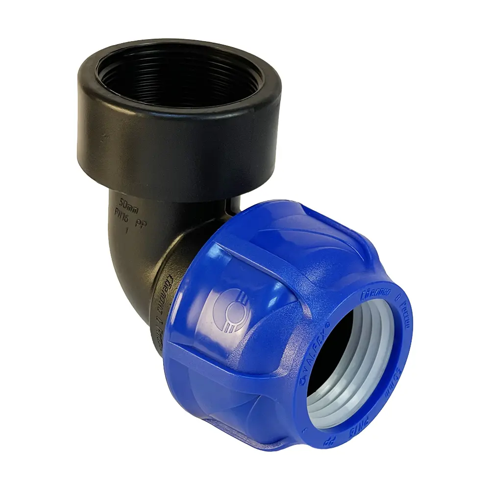 Отвод комбинированный 90° ПНД Valfex 2"x50 мм ВР 1210012350200 87469044 STLM-2048452  - Вид №1