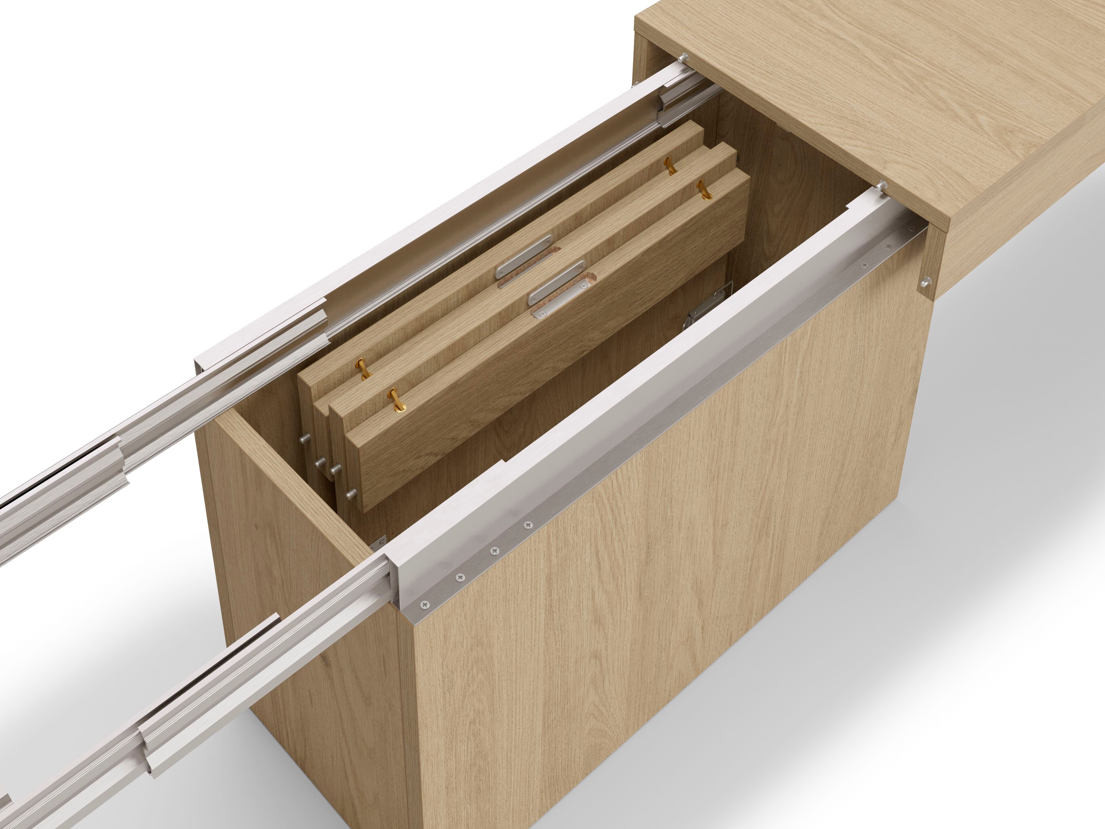 Дубовая консоль с 2 скамейками Mobili Fiver Rachele ARCH-00024010 - Вид №6