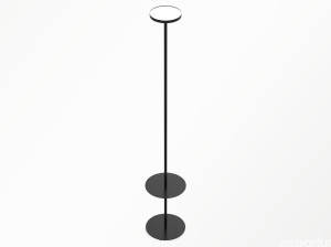 Алюминиевая светодиодная напольная лампа с полкой