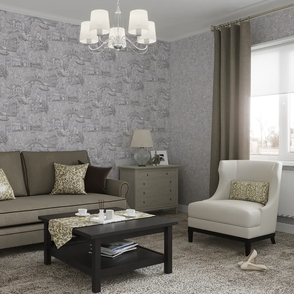 Обои флизелиновые Palitra Home Serra серые 1.06 м HC31052-24 STLM-2049811 - Вид №3