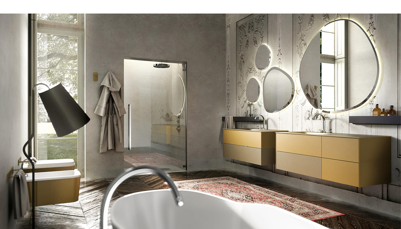 ED-ST41 Edone Круглые зеркала неправильной формы НЕРЕГУЛЯРНЫЙ КРУГЛЫЙ со скошенным периметром  - Вид №2