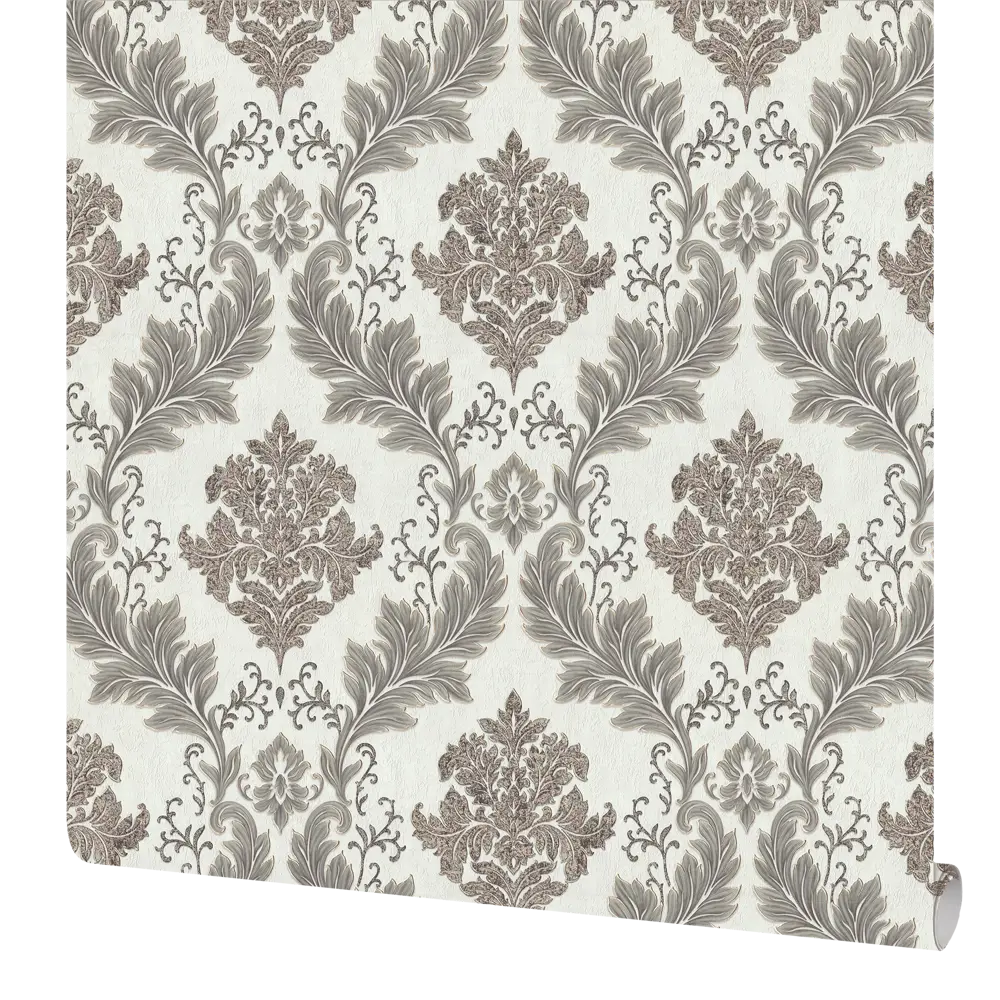 Обои флизелиновые Московская обойная фабрика Сиена-9 бело-черные 1.06 м STLM-2075086