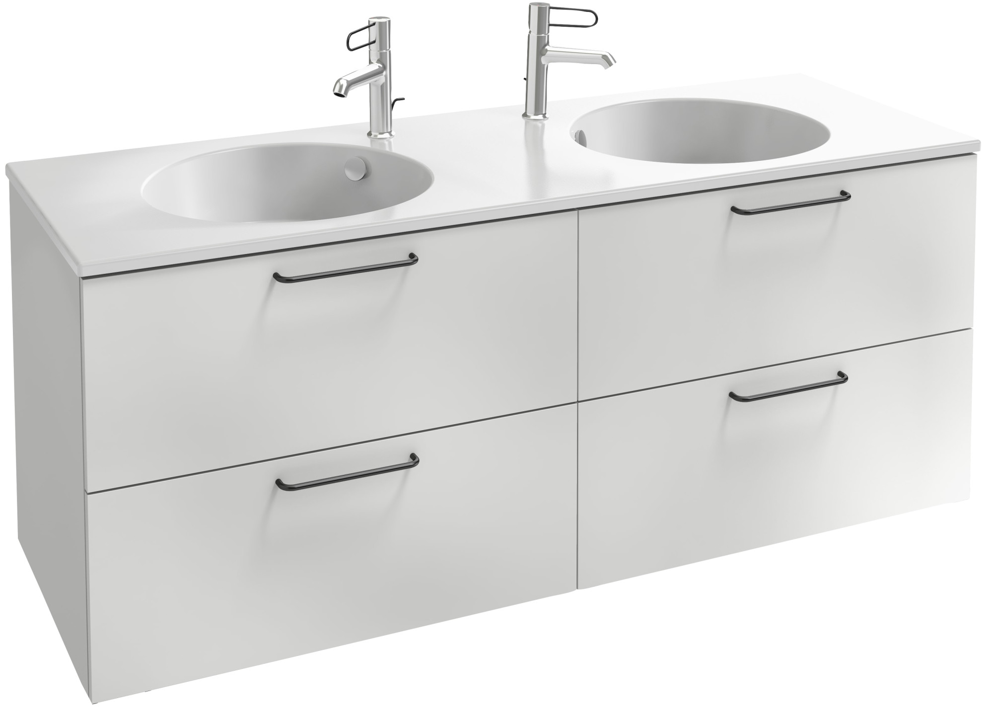EB2526-R9-NR4 Тумба для столешницы 140 см, 4 ящика, черная ручка JACOB DELAFON ODÉON RIVE GAUCHE ODEON RIVE GAUCHE