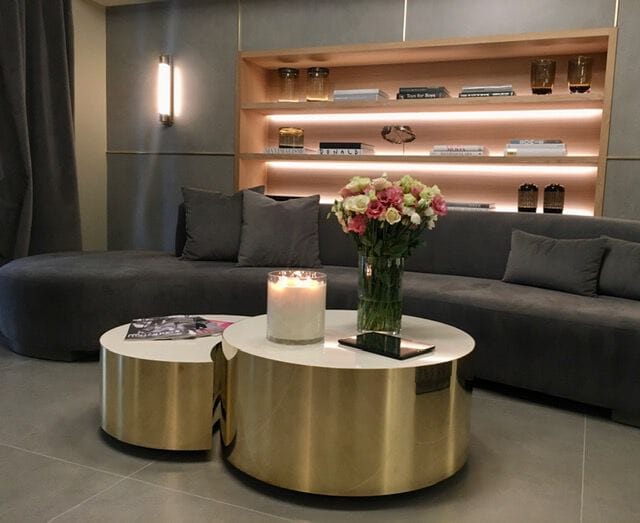 Набор журнальных столиков из ламинированного стекла и металла Jover+Valls Antique Boutique-Luna ARCH-00104161 - Вид №4