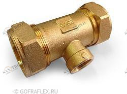 Тройник труба-труба-внутренняя резьба 25*25мм*1/2 дюйма Flexible hose Россия BNI25*15