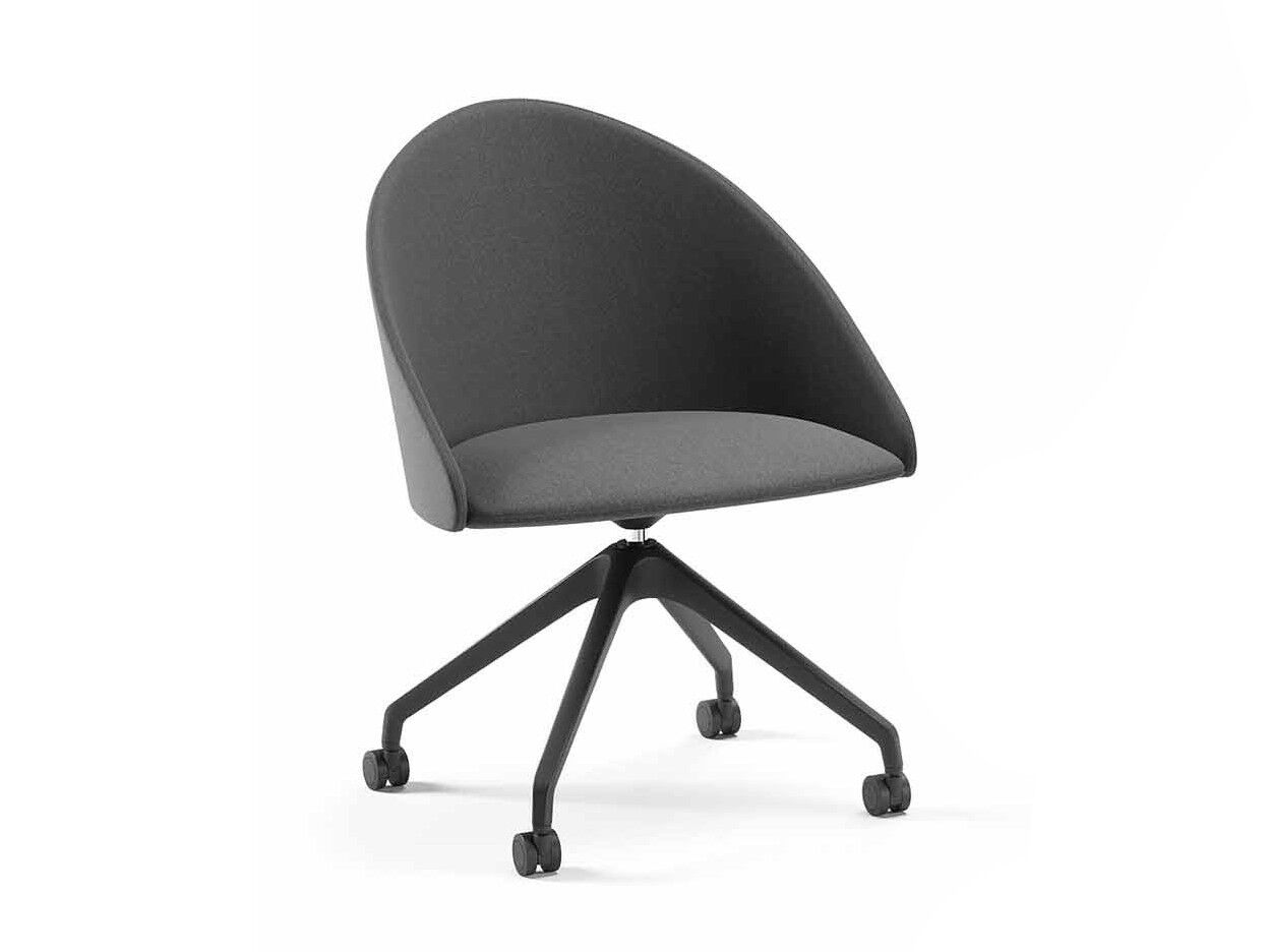 Тканевый поворотный стул с колесами SITLOSOPHY® Luna ARCH-00065055