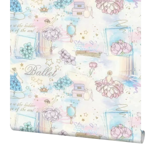 Обои флизелиновые Palitra Home Ballet голубые 1.06 м 71905-66