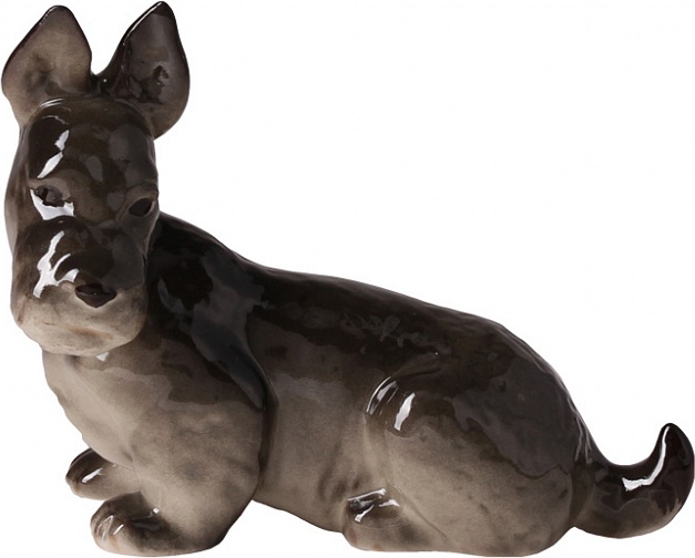 1049998 Императорский фарфоровый завод Скульптура "Скочтерьер" Фарфор твердый 