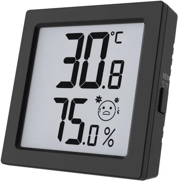 90840301 Термогигрометр цифровой Baldr B0387TH-black с внешним датчиком цвет черный STLM-0407652