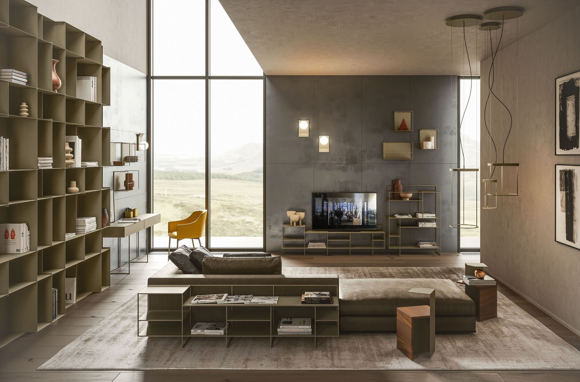 Модульный металлический книжный шкаф Ronda Design POLIS ARCH-00079988 - Вид №2