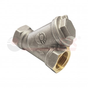 VF.193.N00.012 Valfex Фильтр сетчатый (с никелевым покрытием) угловой для газа (внутр.-внутр.)  1/2"