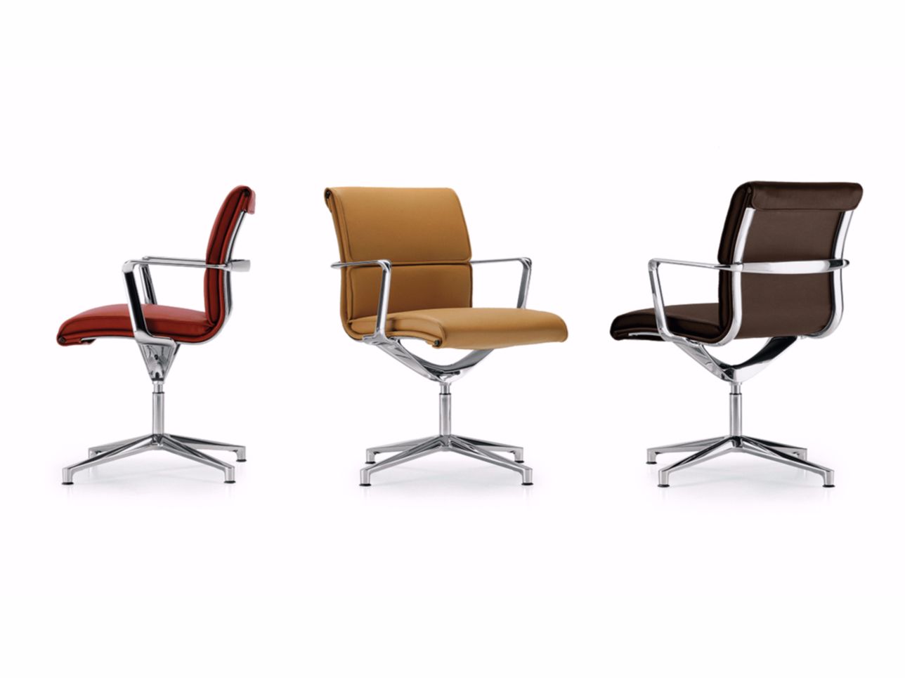 4-спицевое кожаное офисное кресло ICF стул ARCH-00016953