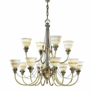 Possoni Illuminazione Атласная люстра с алебастром Mila 27089/8+4