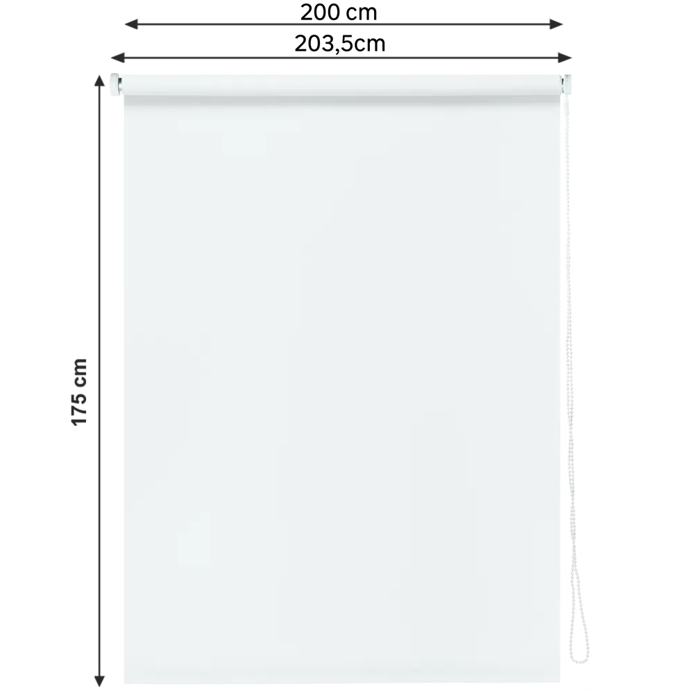 Штора рулонная блэкаут Inspire Santos 200x175 см белая White 0 82692226 STLM-2103073 - Вид №1