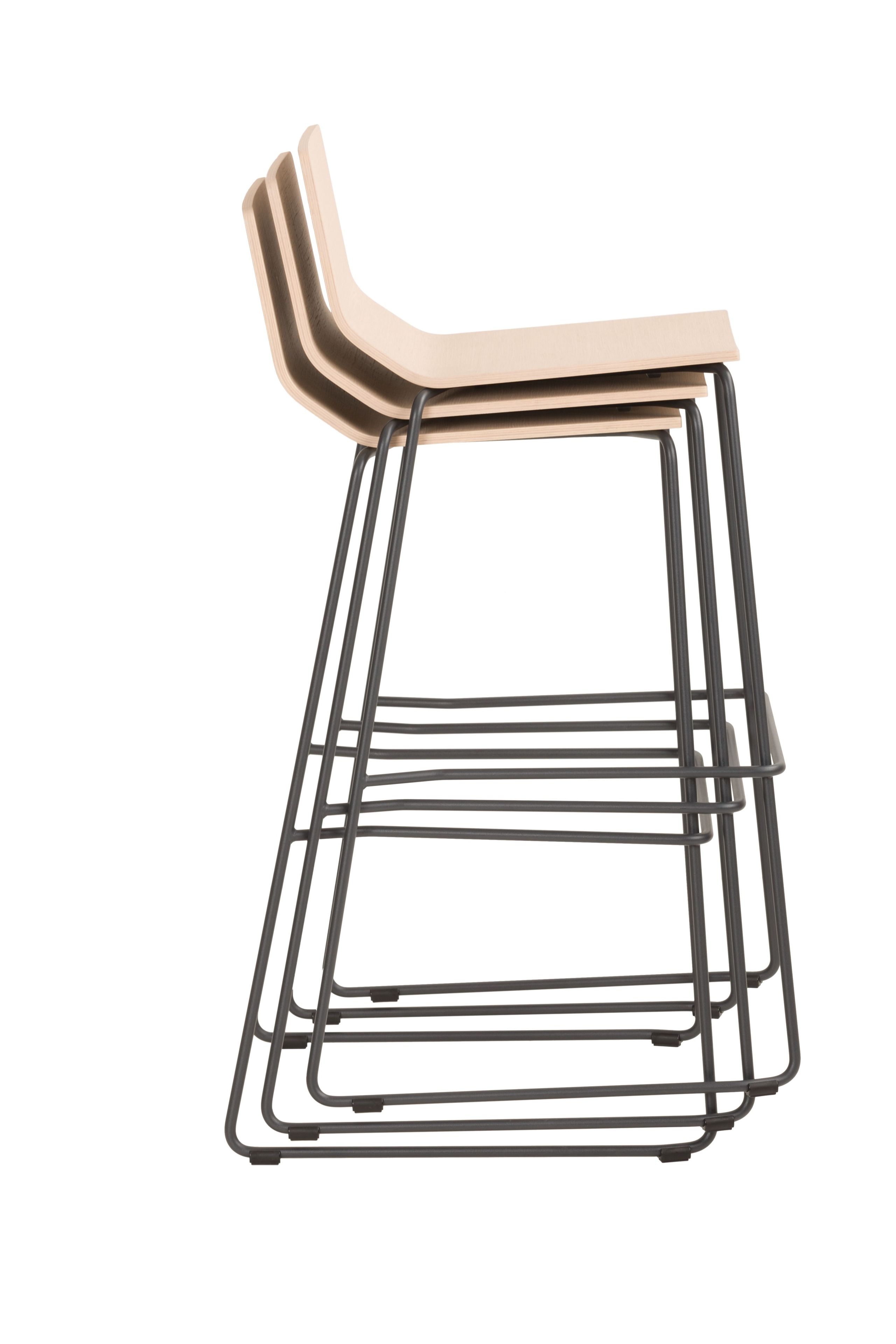 Высокий табурет из стали и дерева True Design ARCH-00072196 - Вид №6