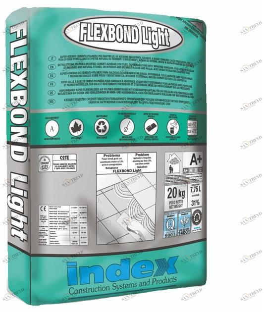 INDEX Сверхлегкий цементно-полимерный клей sun-id-1467378