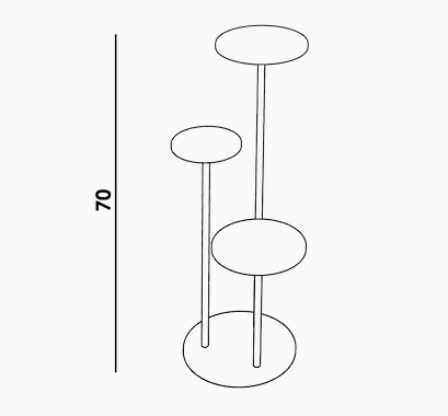 Secolo Orion Приставной столик из полированной стали  - Вид №3