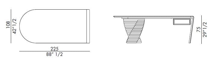 Керамический стол с ящиками EFORMA рулон ARCH-00061888 - Вид №3
