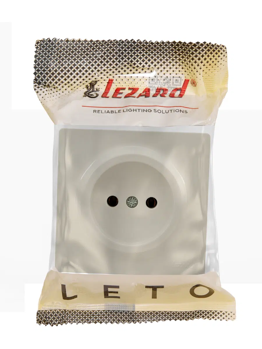 LETO Розетка б/з ПБТ крем LEZARD 752-0300-121B - Вид №1