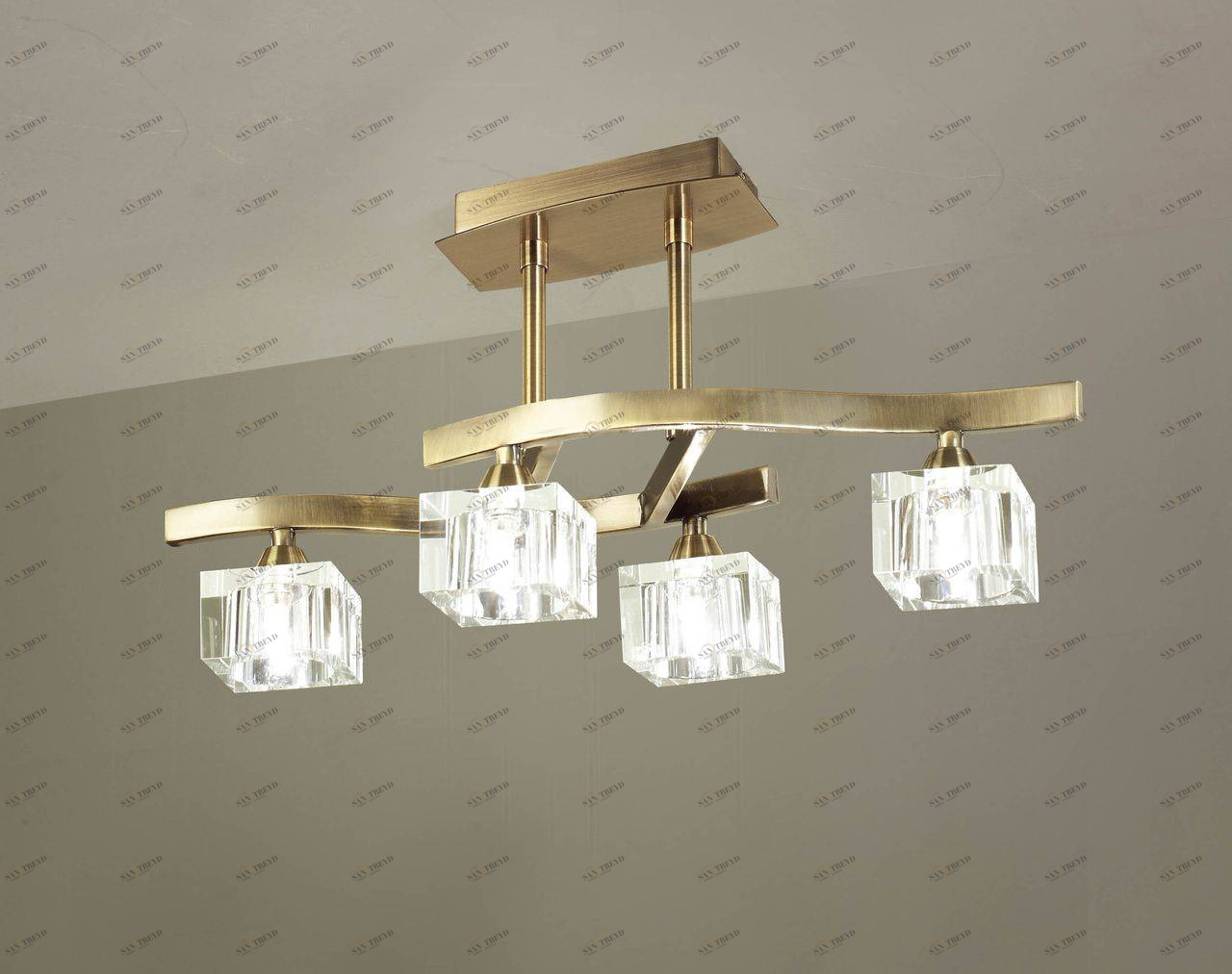 Потолочная люстра Mantra Cuadrax 1107 MANTRA ДИЗАЙНЕРСКИЕ, CUADRAX BRONZE 058845 Бронза 