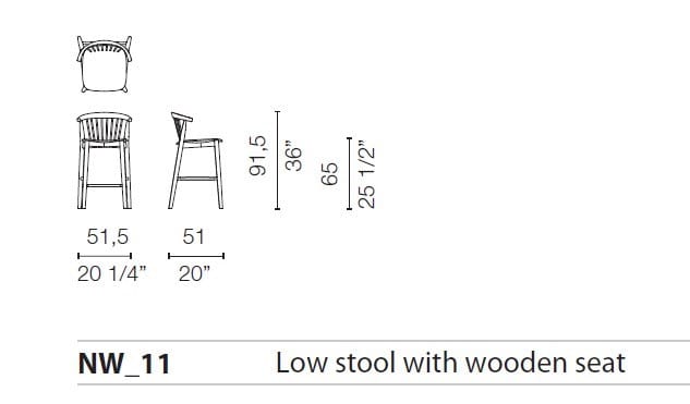 Высокий стул из ясеня CAPPELLINI Newood ARCH-00068221 - Вид №7