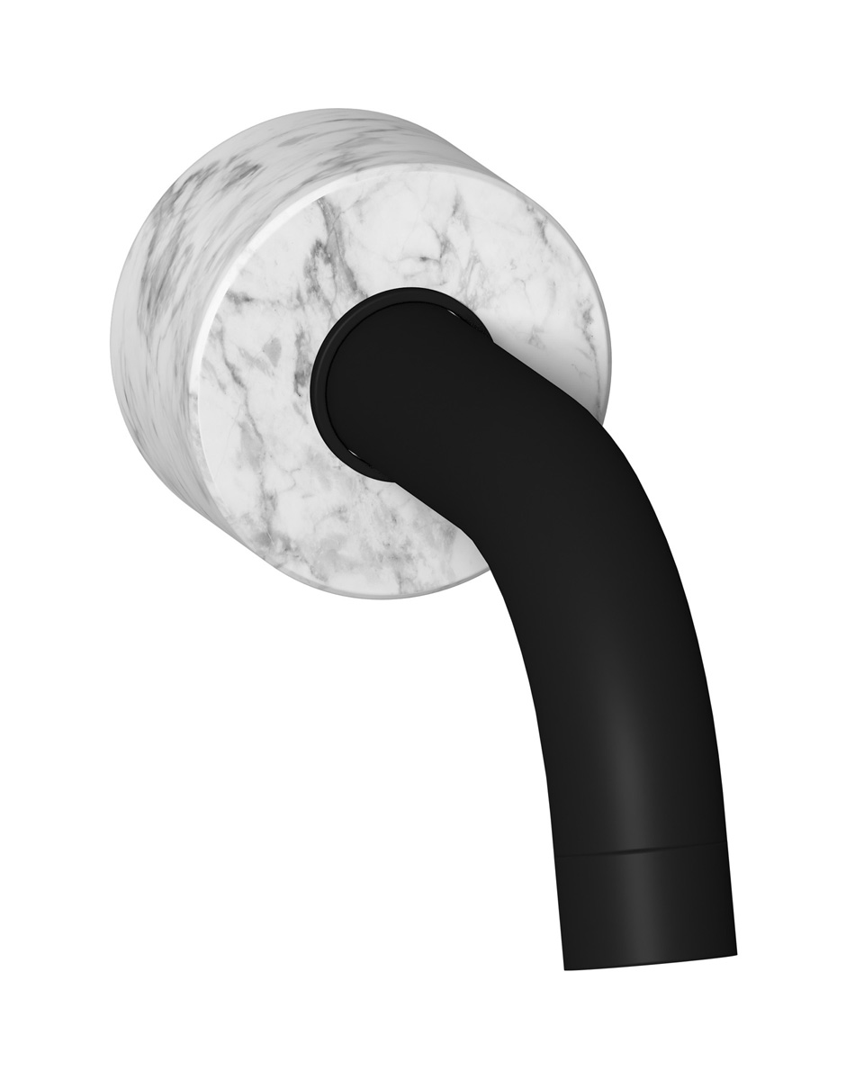 Настенный излив для ванны WE ARE IB mr327np_1 Matt Black Marmo
