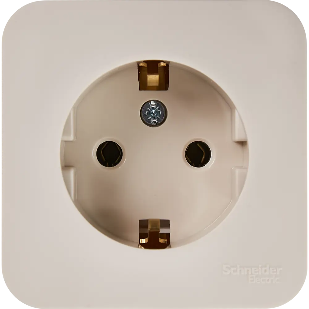 Розетка накладная Schneider Electric Blanca с заземлением цвет бежевый SYSTEME ELECTRIC STLM-2028640