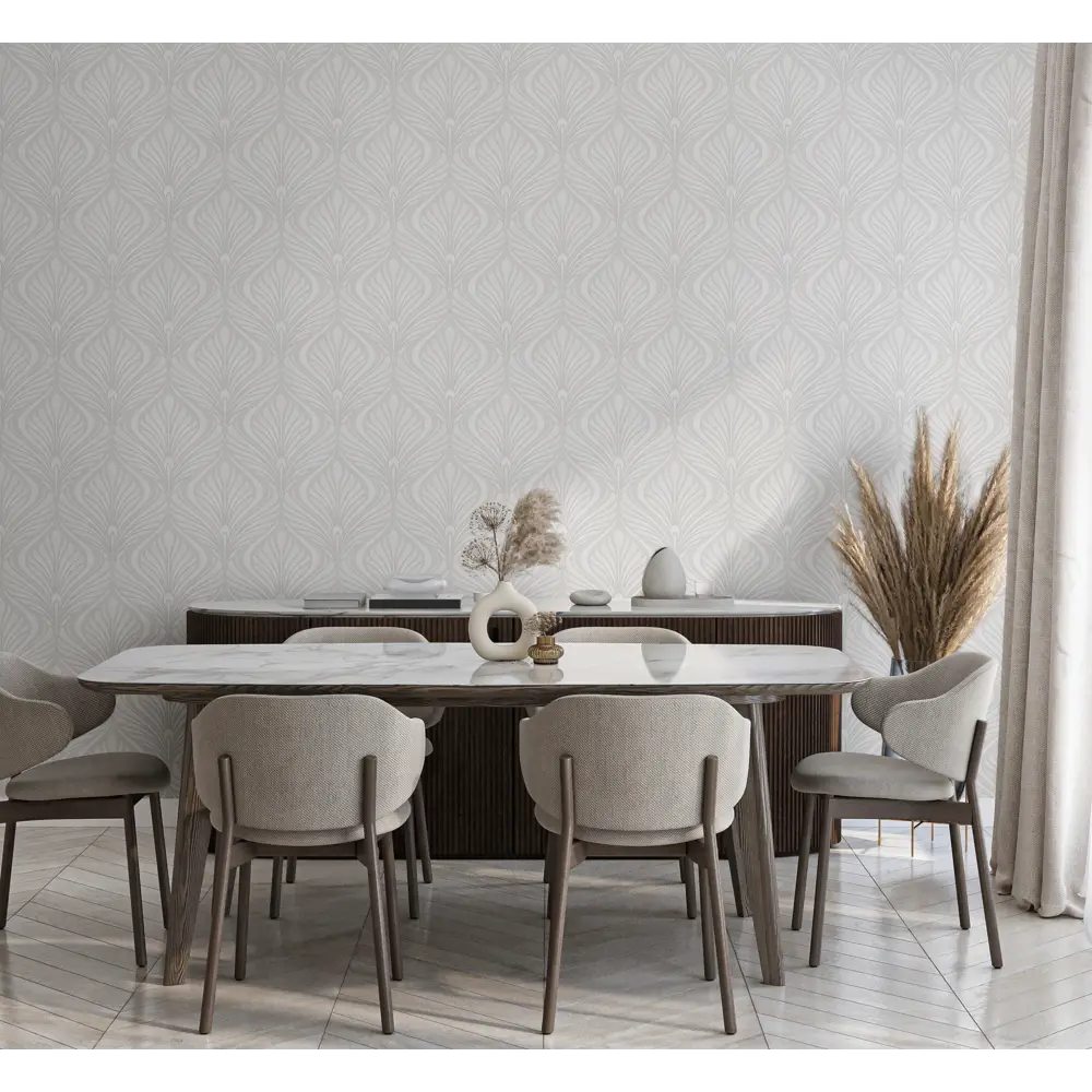 Ateliero Morocco - серые флизелиновые обои с вензельным узором 89407032 STLM-1571554 - Вид №4