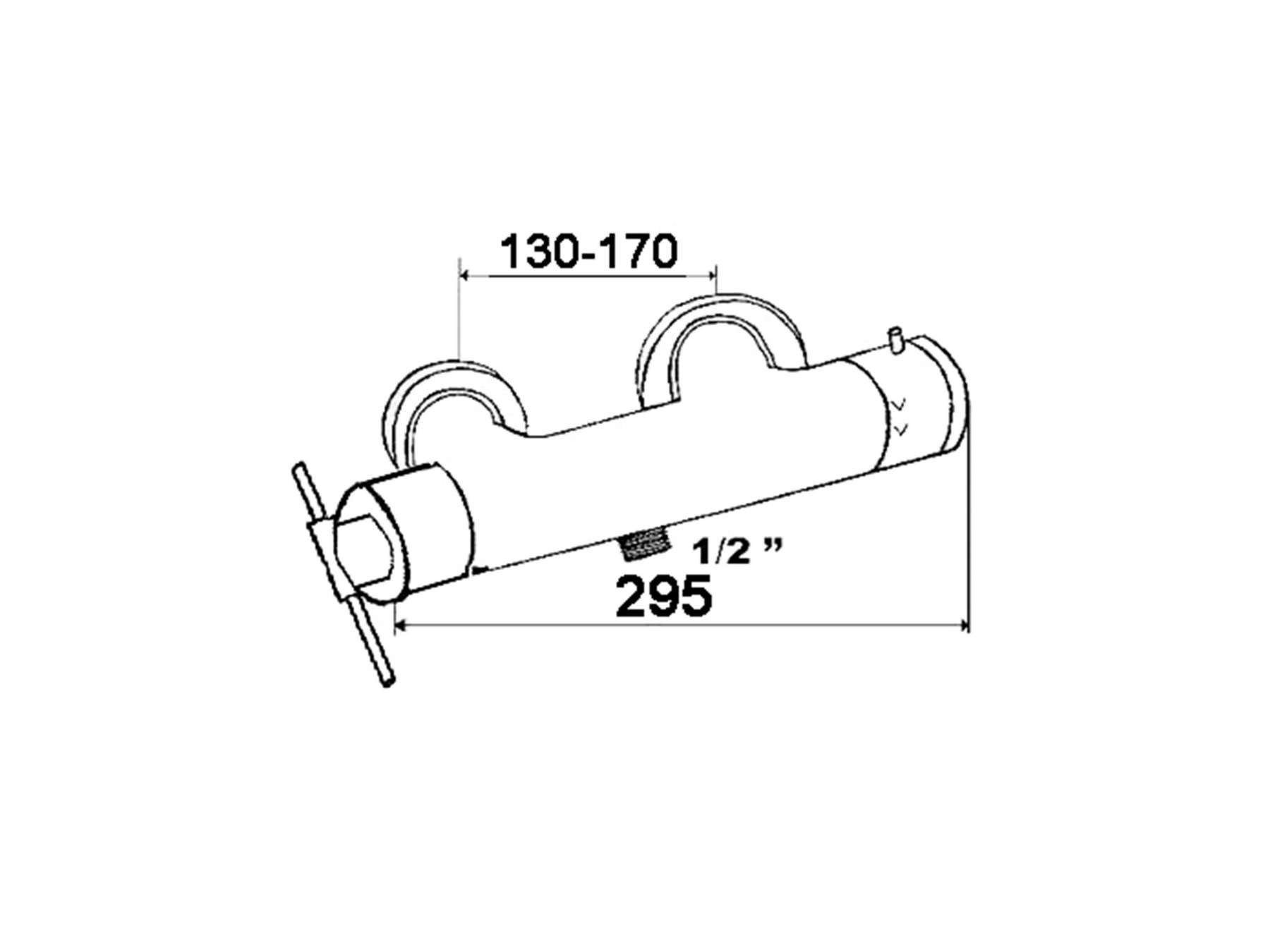 Смеситель для душа с 2 отверстиями rvb ARCH-00076109 - Вид №1