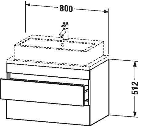 DS530705151 DuraStyle Тумбочка для компактной консоли Сосна коричневая, декор Duravit - Вид №1