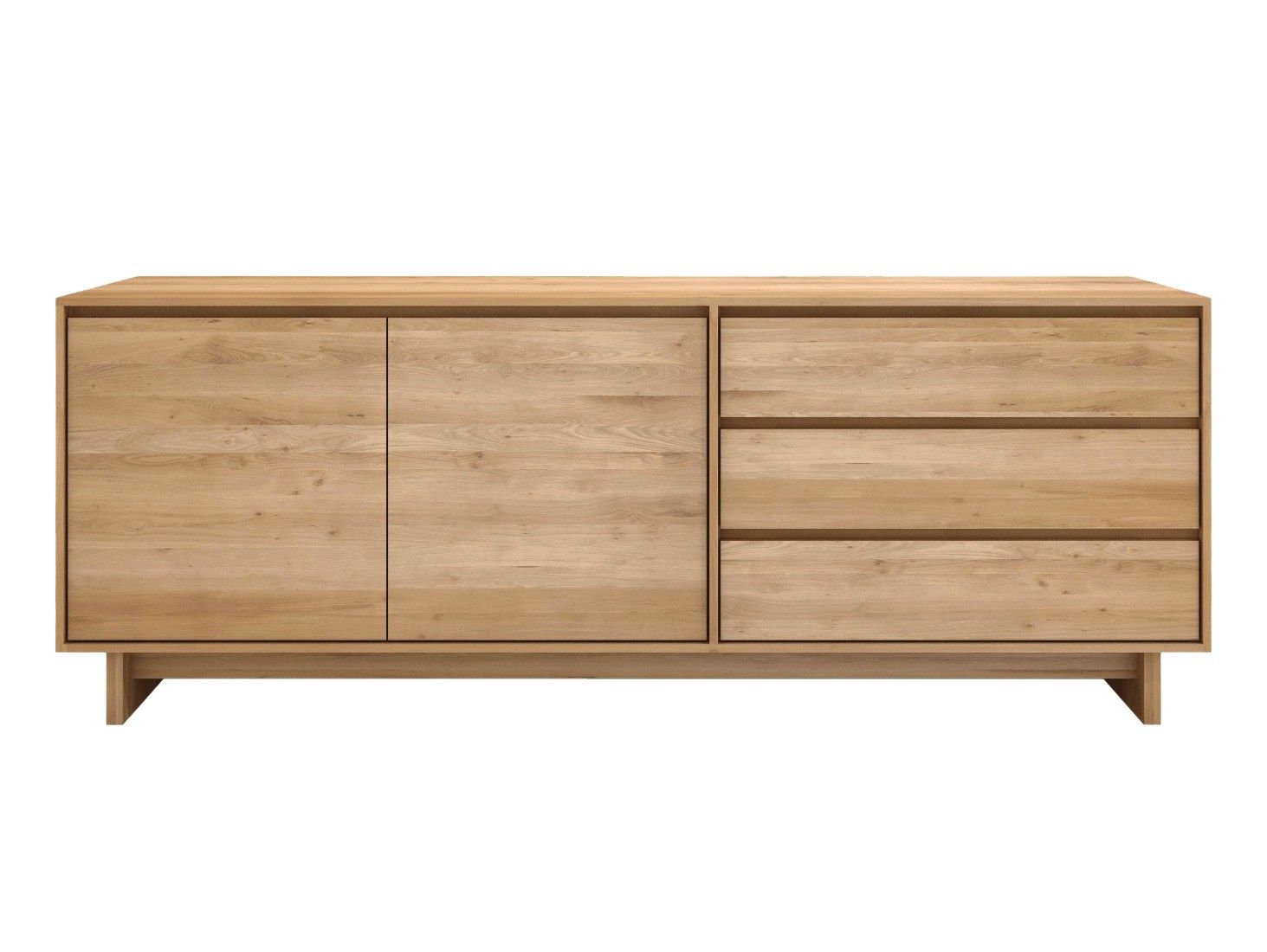 Шкаф из массива дерева с распашными дверцами с ящиками Ethnicraft Wave ARCH-00133239