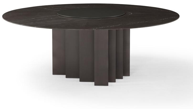 AMURA Круглый мраморный стол с основанием из листового металла Exilis Am092.t540 - Вид №1