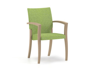 Штабелируемый тканевый стул с подлокотниками